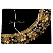 Goldene verzierte Geschenktüte (Vorderseite)