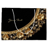 Goldene verzierte Geschenktüte (Rückseite)