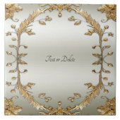 Goldene Verzierte Keramik Fliese (Vorderseite)