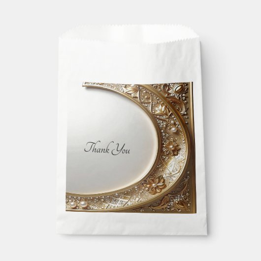 Goldene verzierte Rahmen-Geschenktüte Geschenktütchen (Vorderseite)