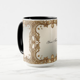 Goldene verzierte Rahmen-Tasse Tasse