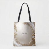 Goldene verzierte Tasche mit Perlen (Vorderseite)