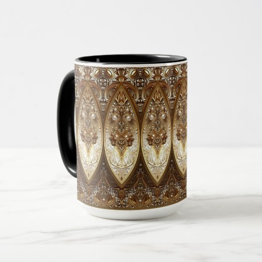 Goldene Verzierte Tasse (Vorderseite Links)