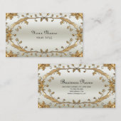 Goldene Verzierte Visitenkarte (Vorne/Hinten)
