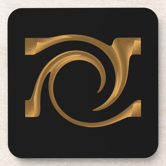 Goldene Verzierung Untersetzer (Vorderseite)