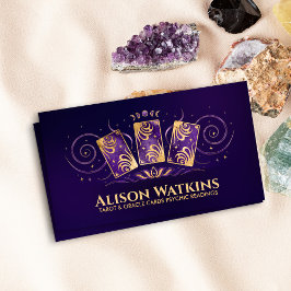 Goldene Verzierung von Tarot-/Oracle-Karten Visitenkarte