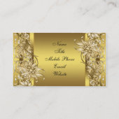 Goldene Viktorianische Blume Visitenkarte (Rückseite)