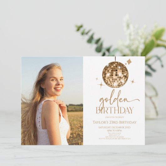 Goldene Villa dei Cedri Einladung (Stehend Vorderseite)