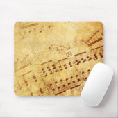 Goldene Vintage Antike Notenblatt Partitur Blatt Mousepad (Mit Mouse)
