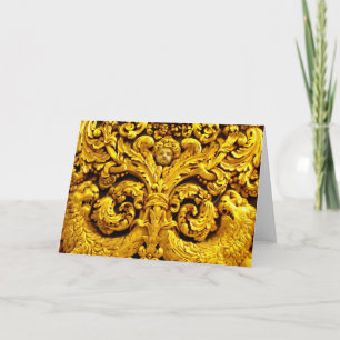 Goldene Vintage-Kunst Feiertagskarte