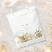 Goldene, Vintage Spitzen-Gastgeschenk Hochzeit Geschenktütchen (Ausgeschnitten)