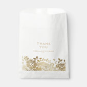 Goldene, Vintage Spitzen-Gastgeschenk Hochzeit Geschenktütchen (Vorderseite)