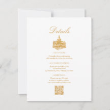 Goldene Vintage verzierte Umrandung Hochzeitsdetai