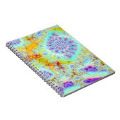 Goldene violette Muscheln, abstrakter Notizblock (Rechte Seite)