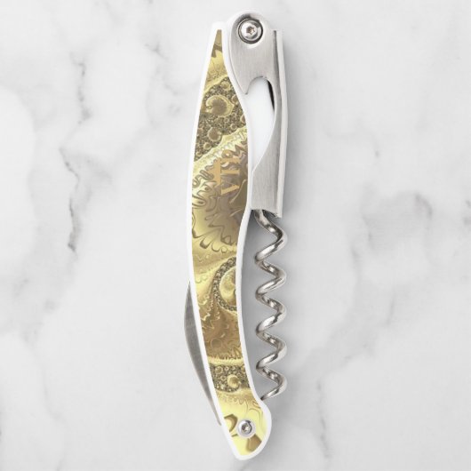 Goldene VIP-Korkenziehersammlung Kellnermesser (Rückseite)