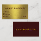 Goldene Visitenkarte (Vorne/Hinten)