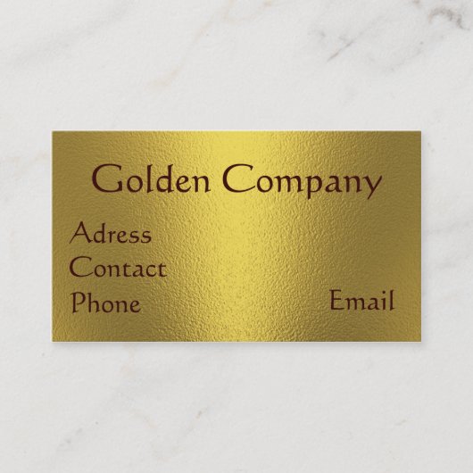 Goldene Visitenkarte (Vorderseite)