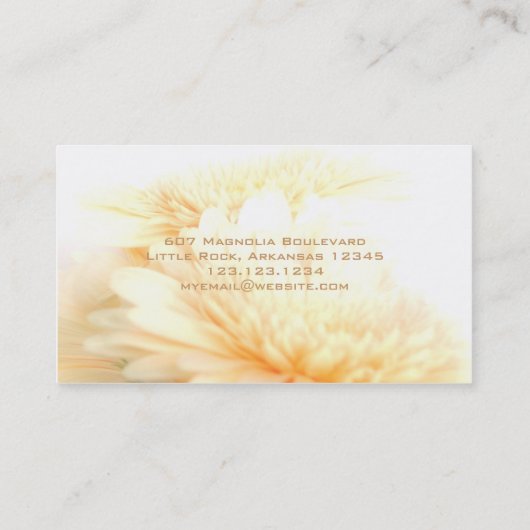 Goldene Visitenkarte (Rückseite)