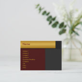 Goldene Visitenkarte (Stehend Vorderseite)