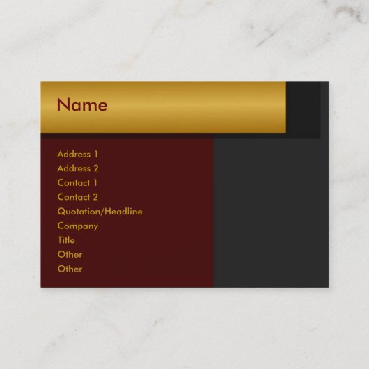 Goldene Visitenkarte (Vorderseite)