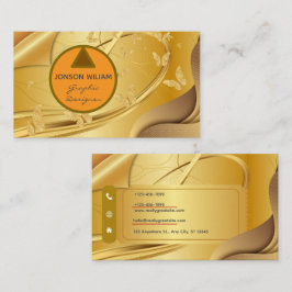 Goldene Visitenkarte für Grafikdesigner | Minimali