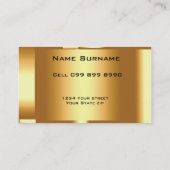 Goldene Visitenkarte Gold (Rückseite)