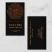 Goldene Visitenkarte Sun 2 (Vorne/Hinten)