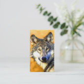 Goldene Visitenkarten der Augen-(Wolf) Visitenkarte (Stehend Vorderseite)