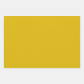 Goldene Vollfarbe schlicht Senf gelb Geschenkpapier Set (Vorderseite 3)