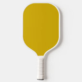 Goldene Vollfarbe schlicht Senf gelb Pickleball Schläger (Rückseite)