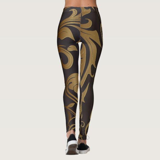 Goldene Vorhänge 3 Leggings (Rückseite)