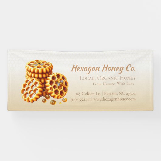Goldene Waben Banner (Horizontal)