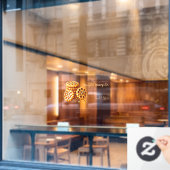 Goldene Waben Fensteraufkleber (Café-Fenster)