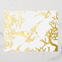 Goldene Waldschnepfen-Folien-Feiertagspostkarte