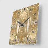 goldene Wand-Uhr Quadratische Wanduhr (Winkel)