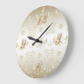 Goldene Wanduhr mit Spitzenmuster (Winkel)