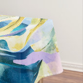 Goldene Wasserfarbe Tropische Blätter Paradies Tischdecke (Beispiel)