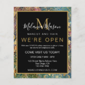 Goldene Wasserfarbe und Nebula Mandala Flyer (Hinten)