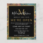 Goldene Wasserfarbe und Nebula Mandala Flyer (Vorne)