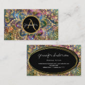 Goldene Wasserfarbe und Nebula Mandala Visitenkarte (Vorne/Hinten)