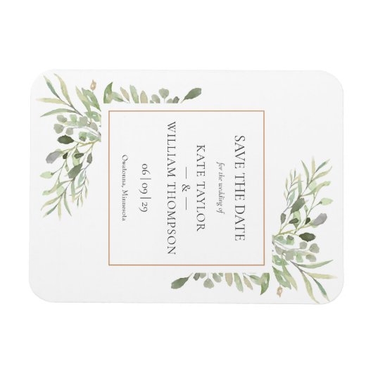 Goldene Wasserfarben Magnet (Horizontal)