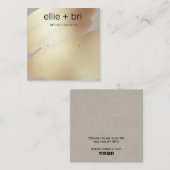 Goldene Watercolor-Kraft-Verkleidung Quadratische Visitenkarte (Vorne/Hinten)