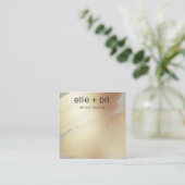 Goldene Watercolor-Kraft-Verkleidung Quadratische Visitenkarte (Stehend Vorderseite)