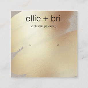 Goldene Watercolor-Kraft-Verkleidung Quadratische Visitenkarte