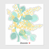 Goldene Wattblüte in Australien Aufkleber (Blatt)