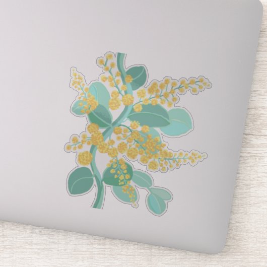 Goldene Wattblüte in Australien Aufkleber (Detail)