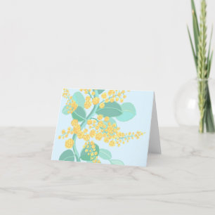 Goldene Wattblüten in Australien Dankeskarte