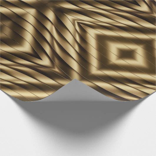 Goldene Waves Geschenkpapier (Ecke)