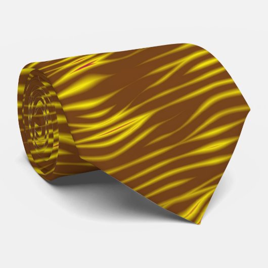 Goldene Waves Krawatte (Gerollt)