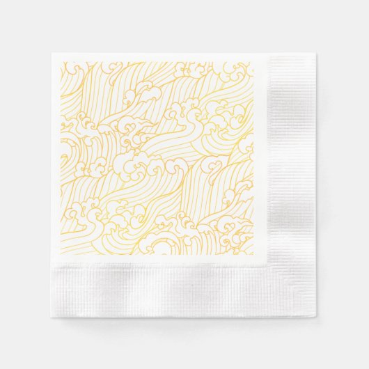 Goldene Waves Serviette (Vorderseite)